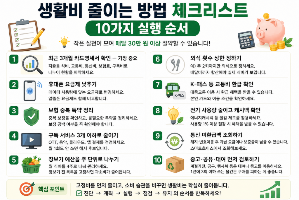 생활비 줄이는 방법