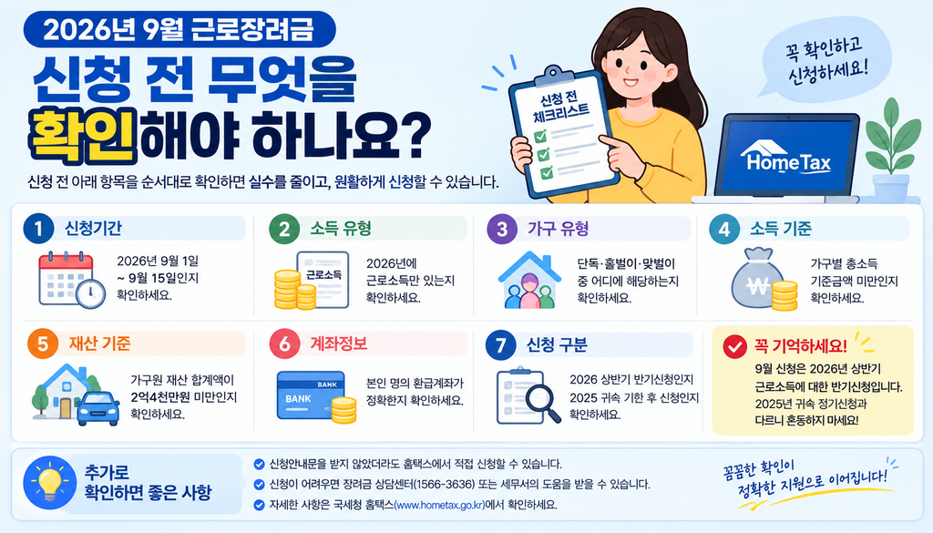 근로장려금 9월 신청